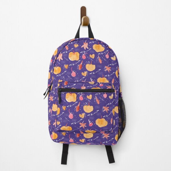 Item preview, Purple Watercolour Halloween Pumpkin Cherry Leaves designed and sold by Lozzie Eliza Designs.