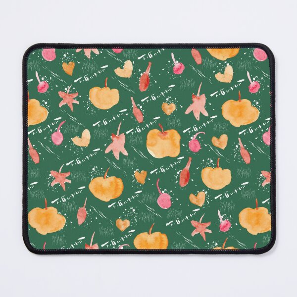 Item preview, Deep Green Watercolour Halloween Pumpkin Cherry Leaves designed and sold by Lozzie Eliza Designs.