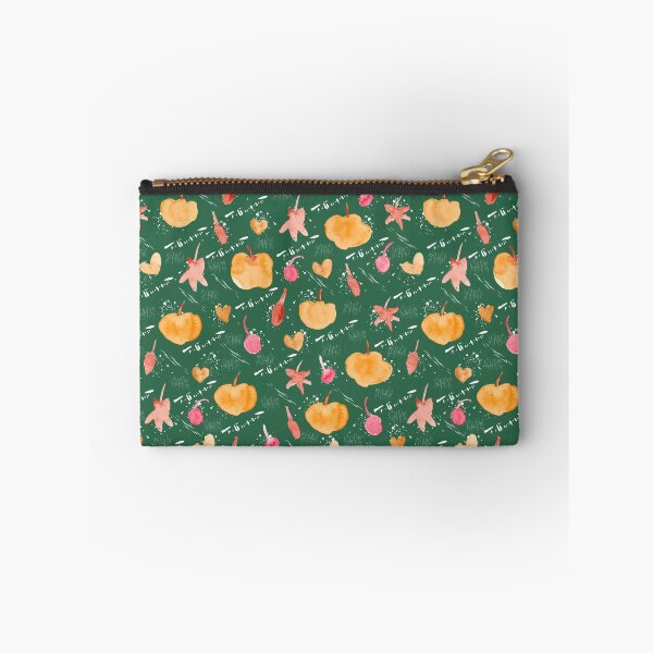Item preview, Deep Green Watercolour Halloween Pumpkin Cherry Leaves designed and sold by Lozzie Eliza Designs.