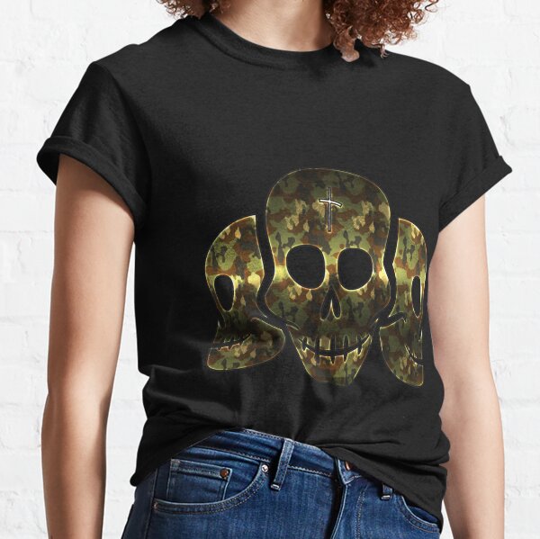 3 head skulls camouflage  Classic T-Shirt