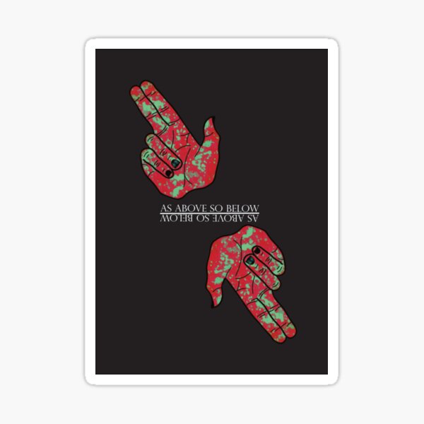 Item preview, As Above So Below Hands Red designed and sold by StickUmUpWitch.