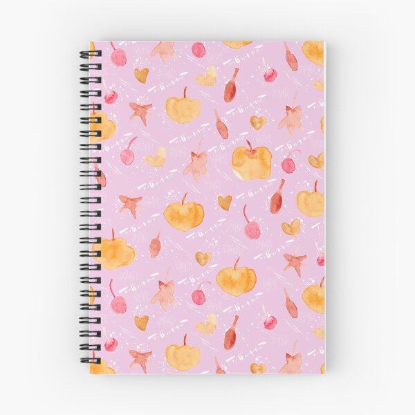 Item preview, Pink Watercolour Halloween Pumpkin Cherry Leaves designed and sold by Lozzie Eliza Designs.