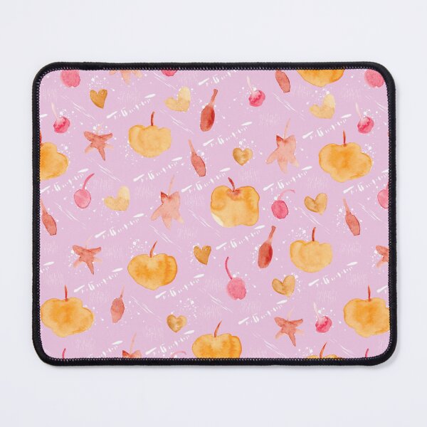 Item preview, Pink Watercolour Halloween Pumpkin Cherry Leaves designed and sold by Lozzie Eliza Designs.
