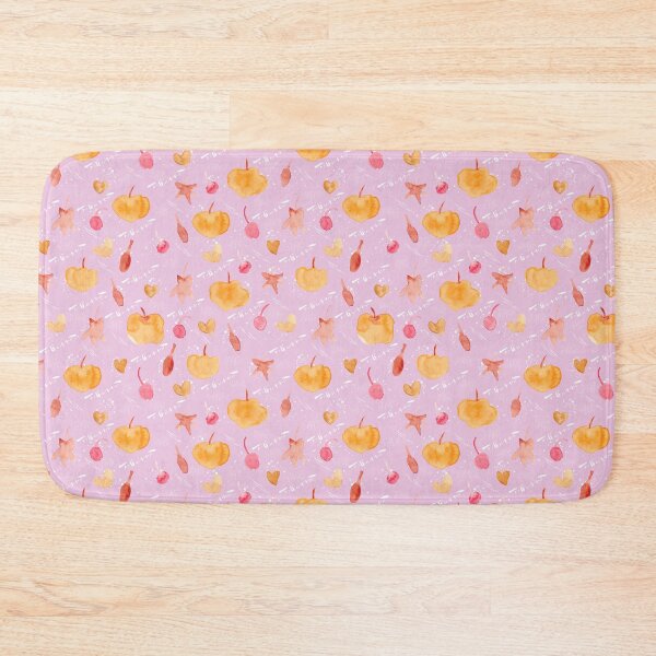 Item preview, Pink Watercolour Halloween Pumpkin Cherry Leaves designed and sold by Lozzie Eliza Designs.
