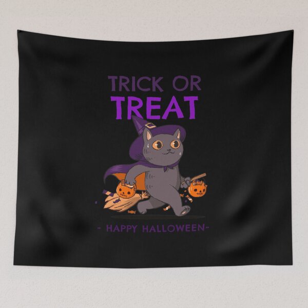 Item preview, Trick or treat? Happy Halloween! designed and sold by TheHillSpruce.