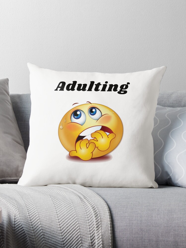 Yellow Funny Emoji Wine Anxiety Sad Poster for Sale by myzpooh