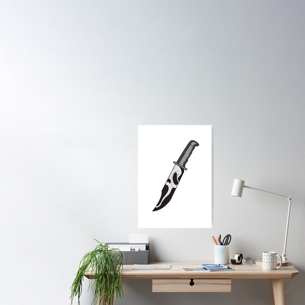 Ghost Face Knife Art Board Print for Sale by StickUmUpWitch