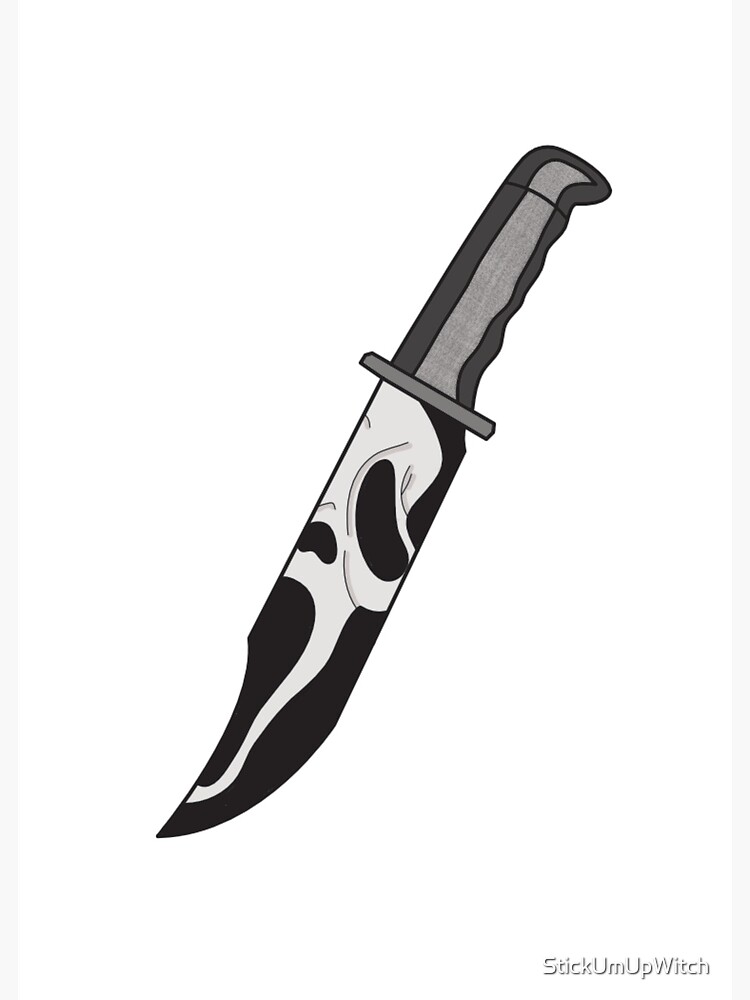 Ghost Face Knife Poster For Sale By StickUmUpWitch Redbubble   Flat,750x,075,f Pad,750x1000,f8f8f8 