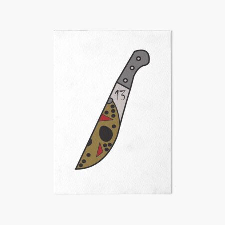Ghost Face Knife Art Board Print for Sale by StickUmUpWitch