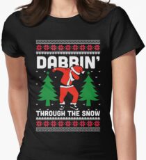 Dabbin Through The Snow Women's Fitted T-Shirt