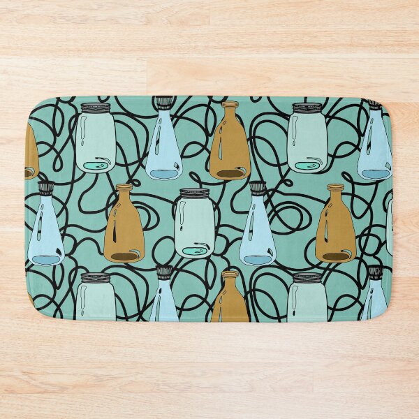 Item preview, Green Bottle Repeat Pattern Design designed and sold by NancyMerkle.