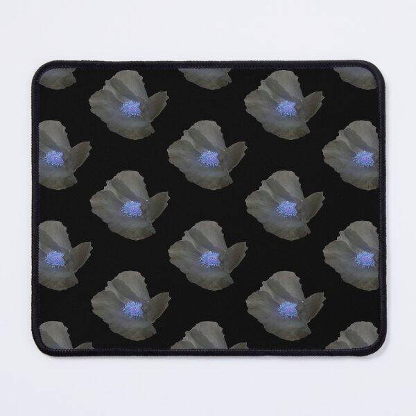 Item preview, Volksbolts/KABFA Designs Neon poppy flower effect black background with blue centre designed and sold by KABFA Designs.