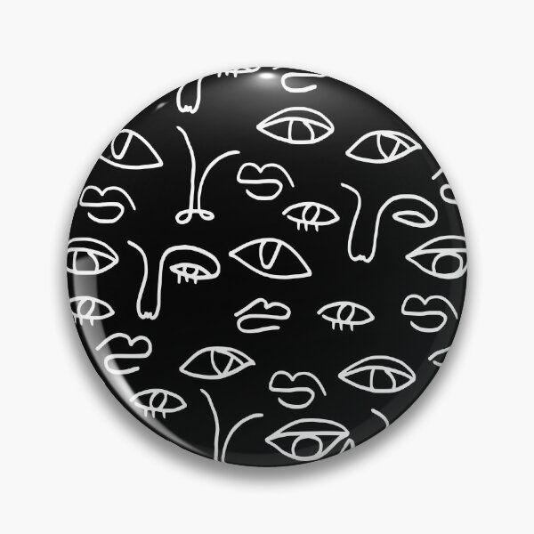 Item preview, Minimal Abstract Linear Face Pattern  designed and sold by kapotka.