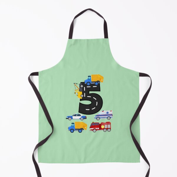 Item preview, 5th Birthday Boys Fire Truck Police Car 5 Year Old designed and sold by Studio520.
