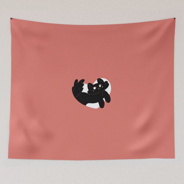 Item preview, black cat in heart designed and sold by kiloli.