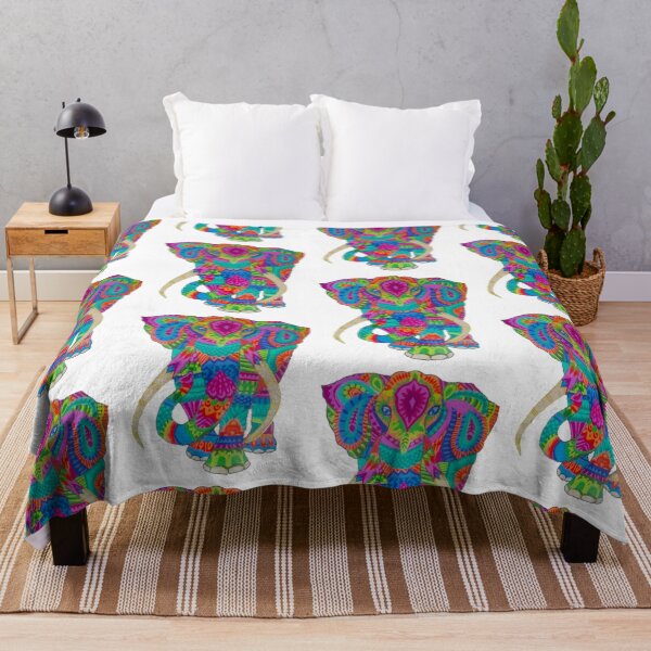 Item preview, Colorful Elephant Collage print designed and sold by nexusstore.