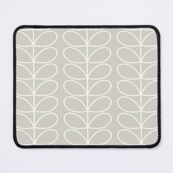orla kiely, linear stem, silver, white,02. Mouse Pad