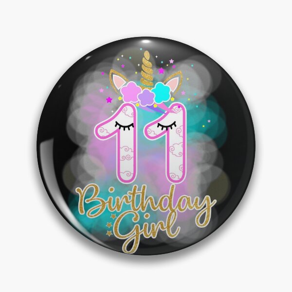 Item preview, 11th Unicorn Birthday girl eleven years old party designed and sold by Studio520.