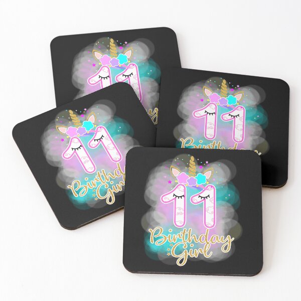 Item preview, 11th Unicorn Birthday girl eleven years old party designed and sold by Studio520.