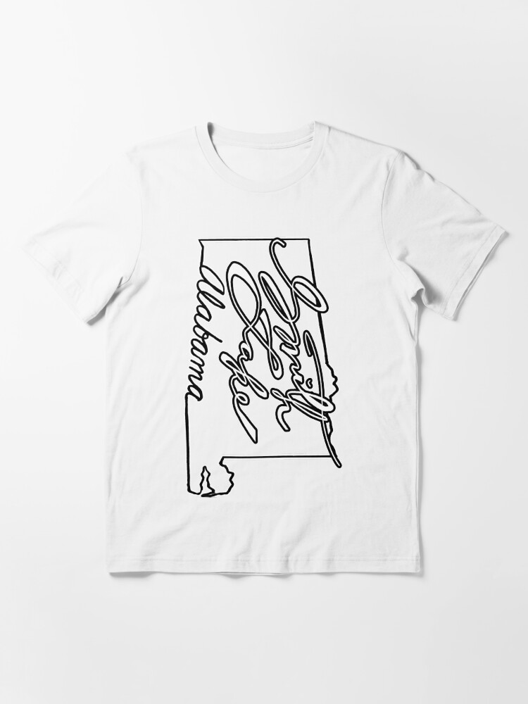 "Smith Lake Alabama State Outline" Tshirt by Statepallets Redbubble