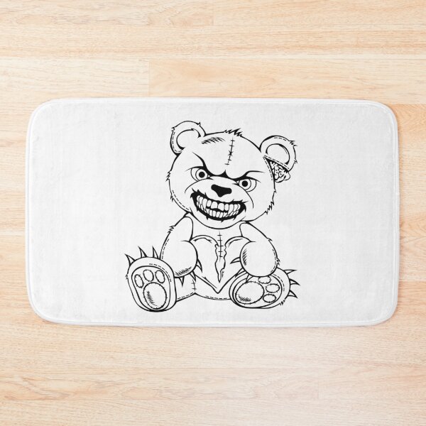 Item preview, Silhouette of a torn sewn up teddy bear with a broken heart in its paws designed and sold by Tsvet04ek.