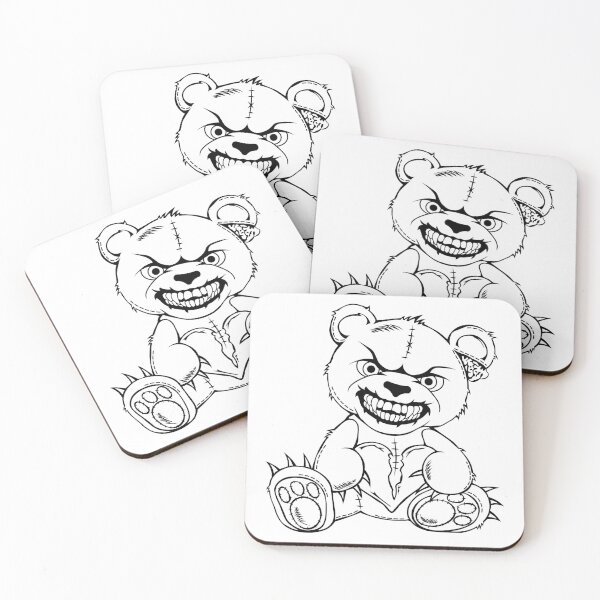 Item preview, Silhouette of a torn sewn up teddy bear with a broken heart in its paws designed and sold by Tsvet04ek.