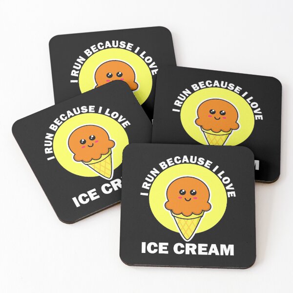 Item preview, I Run Because I Love Ice Cream designed and sold by vineeth.