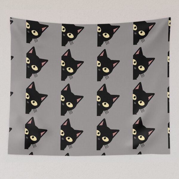 Item preview, Black Cat Peeking, I Saw That designed and sold by DiensDesign.