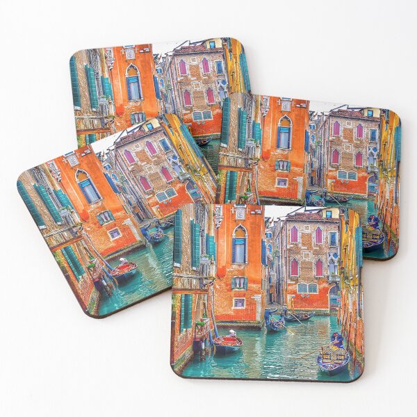 Item preview, Venice canal, gondaleers, colorful Venice Italy, back canal of Venice, Italy designed and sold by Nostrathomas66.