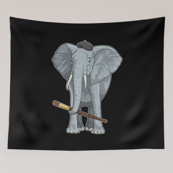 Item preview, Elephant as Painter with Paint brush designed and sold by Snabdesign84.