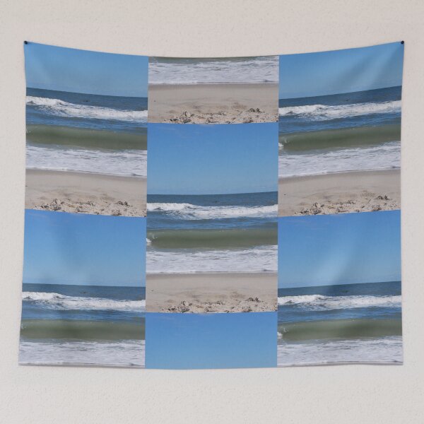 Item preview, Assateague Island - Waves Crashing Against Shore - With Dolphin Fin - Vertical Photo designed and sold by FoxyParrot.