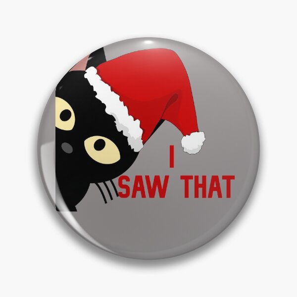 Item preview, Black Cat Peeking Christmas, I Saw That designed and sold by DiensDesign.