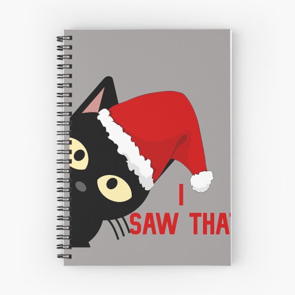 Item preview, Black Cat Peeking Christmas, I Saw That designed and sold by DiensDesign.
