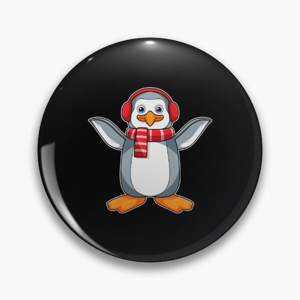 Item preview, Penguin with Scarf & Headphone designed and sold by Snabdesign84.