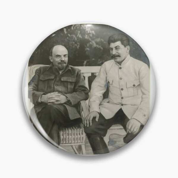 Heavily #retouched #photograph of #Stalin and #Lenin Pin