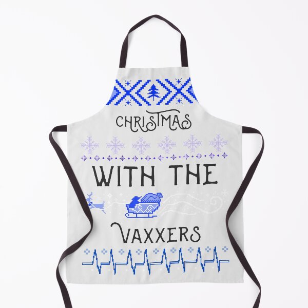 Item preview, Christmas with the vaxxers, ugly sweater pattern designed and sold by IBD-HOUS.