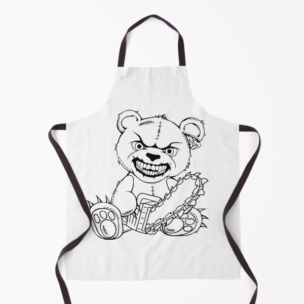 Item preview, Silhouette of a torn wired teddy bear with a toothy smile with a chainsaw designed and sold by Tsvet04ek.