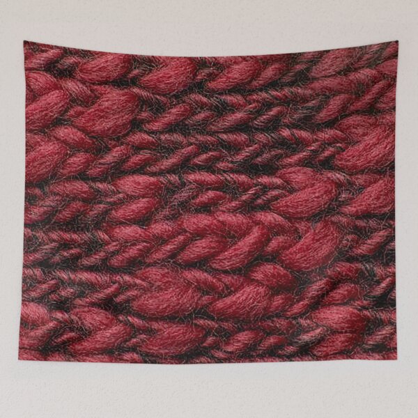 Item preview, Red woven yarn pattern, knitting designed and sold by Nostrathomas66.