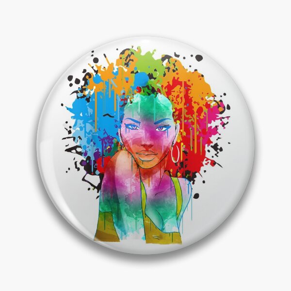 Item preview, African American Lady Funny Afro Painting Art Gift Men Women designed and sold by Studio520.
