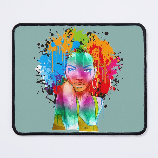 Item preview, African American Lady Funny Afro Painting Art Gift Men Women designed and sold by Studio520.