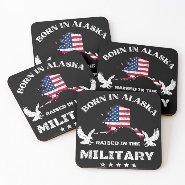 Item preview, Born in Alaska, raised in the military design designed and sold by PinnockDesigns.