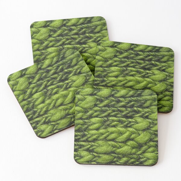 Item preview, Green wool yarn knit woven fabric, pattern  designed and sold by Nostrathomas66.