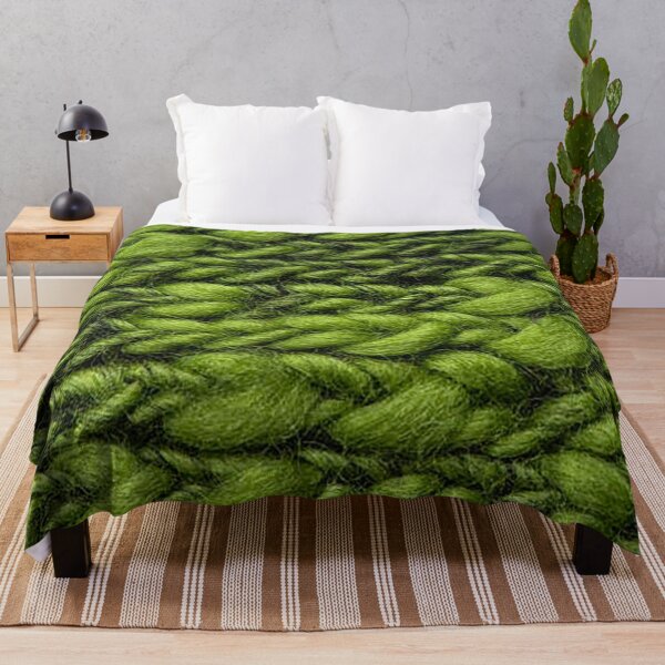 Item preview, Green wool yarn knit woven fabric, pattern  designed and sold by Nostrathomas66.