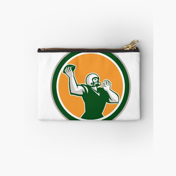 Item preview, American Football QB Throwing Circle Retro designed and sold by patrimonio.