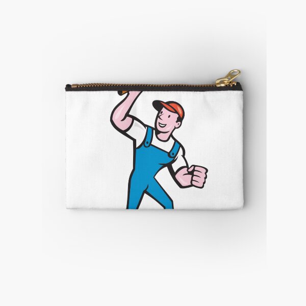 Item preview, Builder Carpenter Holding Hammer Cartoon designed and sold by patrimonio.