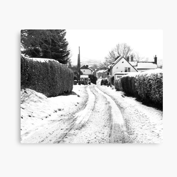 Old Road in the Snow Canvas Print