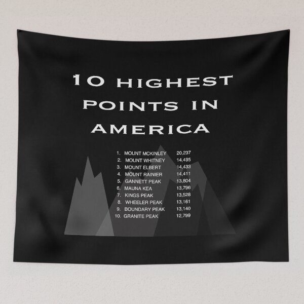 Item preview, 10 Highest Points in America designed and sold by daysray.