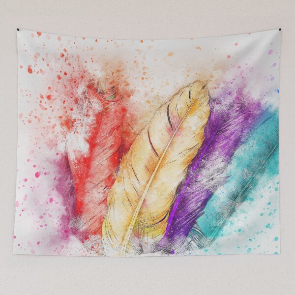Aperçu de l'œuvre Technique d'aquarelle de plumes rétro créée et vendue par NoahDea.