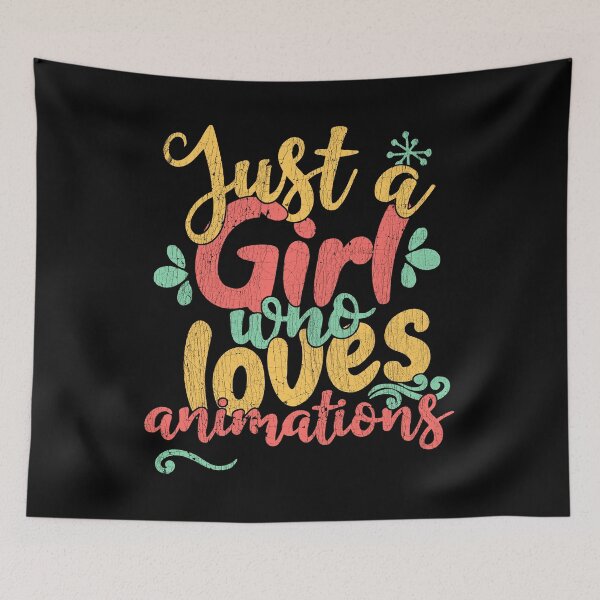 Item preview, Just A Girl Who Loves Animations Gift graphic designed and sold by theodoros20.