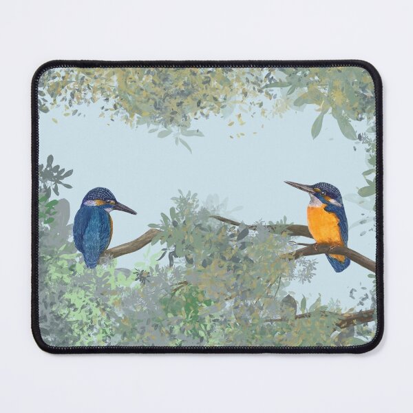 Item preview, Two little kingfishers sitting in the tree designed and sold by Diane Hunter Art.